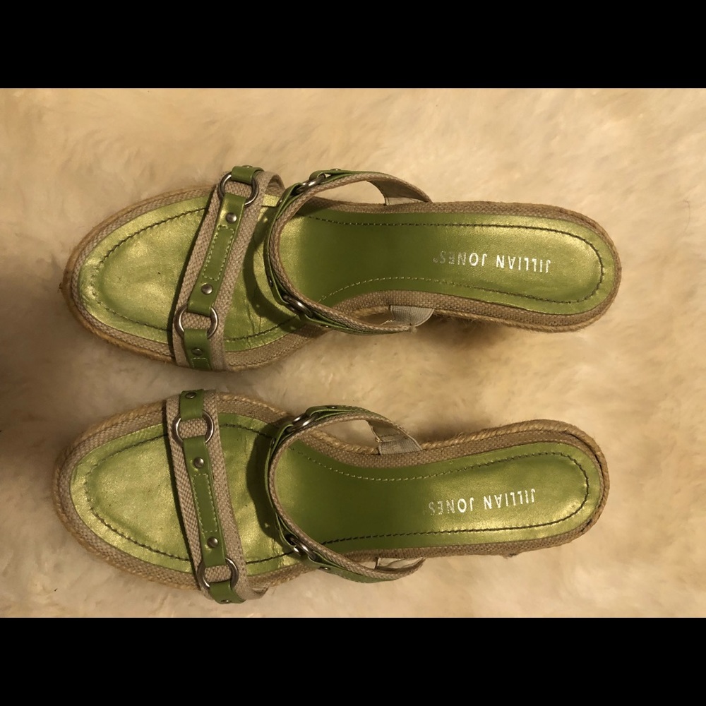 Jillian Jones raffia wedges size 7,5 gently worn